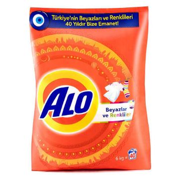 Resim Alo Toz Çamaşır Deterjanı Beyazlar ve Renkliler İçin 6 kg