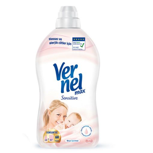 Vernel Max Sensitive Çamaşır Yumuşatıcısı 60 Yıkama 1440 ml. ürün görseli