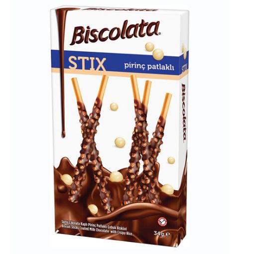 Biscolata Stix Pirinç Patlaklı Bisküvi 34 Gr. ürün görseli