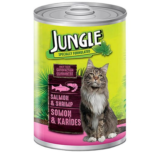 Jungle Somon ve Karidesli Yaş Kedi Maması 415 Gr. ürün görseli