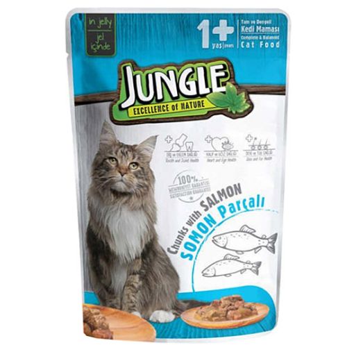 Jungle Kedi Pouch Mama 100 Gr Yet. Somon. ürün görseli