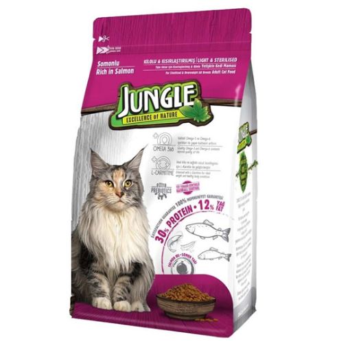 Jungle Somon Balıklı Kısırlaştırılmış Yetişkin Kedi Maması 500 Gr. ürün görseli