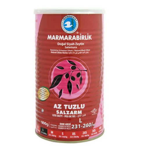 Marmarabirlik Az Tuzlu Doğal Salamura Siyah Zeytin 800 Gr. ürün görseli