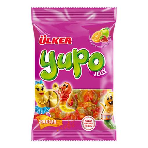 Ülker Yupo Solucan Meyve Sulu Jelibon 80 Gr. ürün görseli