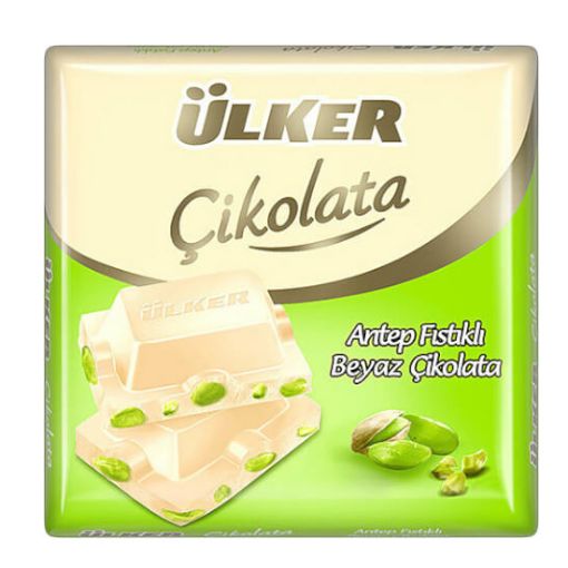 Ülker Beyaz Fıstıklı Kare Çikolata 65 Gr. ürün görseli