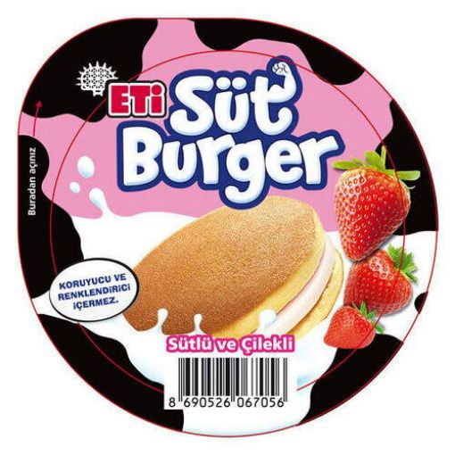 Eti Süt Burger Çilekli Krema Dolgulu Ballı Kek 35 Gr. ürün görseli