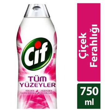Resim Cif Jel Tüm Yüzeyler Çamaşır Suyu Katkılı Çiçek Ferahlığı 750 ml