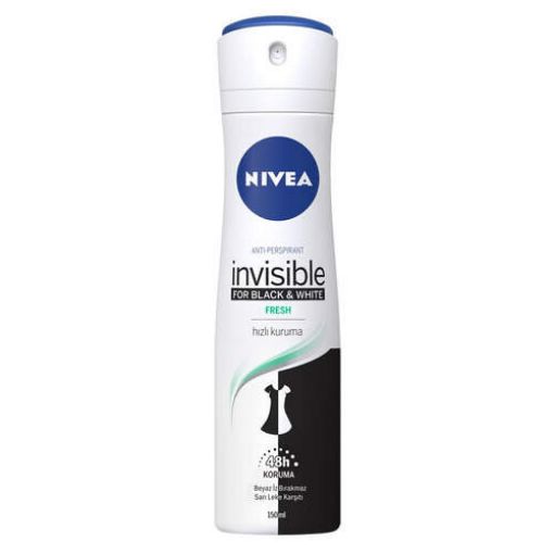 Nivea Black & White Invisible Fresh Hızlı Koruma Kadın Deodorant 150 ml. ürün görseli