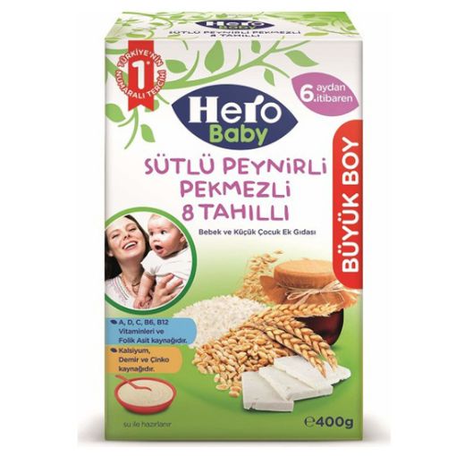 Hero Baby 8 Tahıllı Kaşık Maması 6+ Ay 400 Gr. ürün görseli
