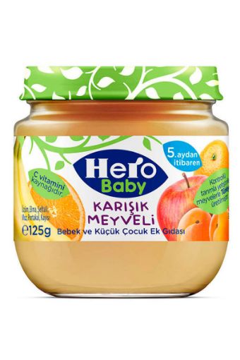 Hero Baby Karışık Meyveli Kavanoz Mama 5+ Ay 125 Gr. ürün görseli