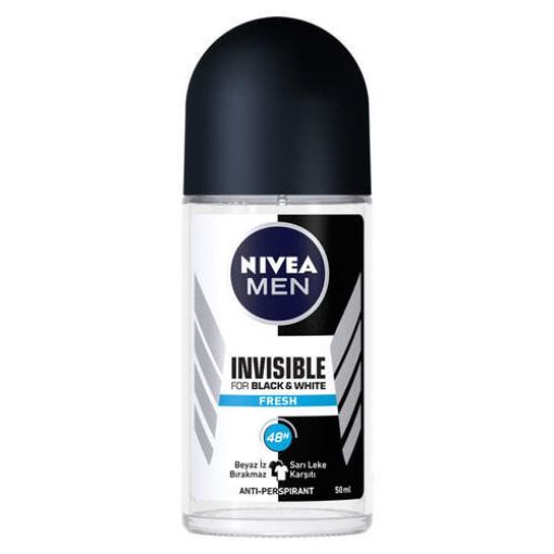 Nivea Black & White Invisible Fresh Erkek Roll-On 50 ml. ürün görseli