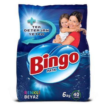 Resim Bingo Matik Renkliler ve Beyazlar İçin Çamaşır Deterjanı 6 kg