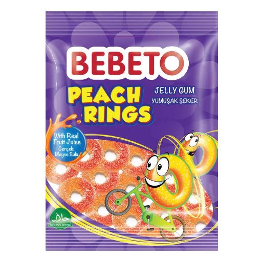 Bebeto Ekşi Şeftali Aromalı Yumuşak Şeker 80 Gr. ürün görseli