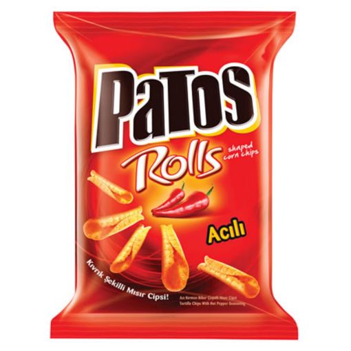 Patos Rolls Kırmızı Acı Biberli Parti Boy Cips 167 Gr. ürün görseli