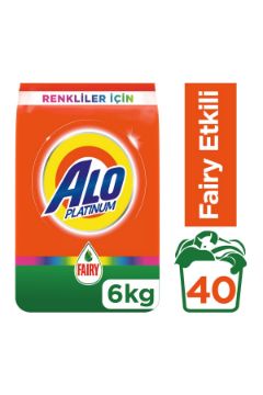 Resim Alo Platinum Toz Çamaşır Deterjanı Fairy Etkili Renkliler İçin 6 kg