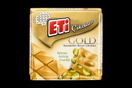 Eti Çikolatalı Gold Sütlü  Antep Fıstıklı 60 Gr. ürün görseli