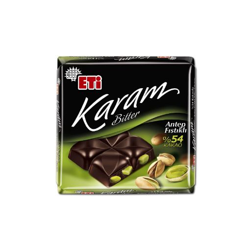 Eti Karam 0,54 Kakaolu Antep Fıstıklı Bitter Çikolata 60 Gr. ürün görseli