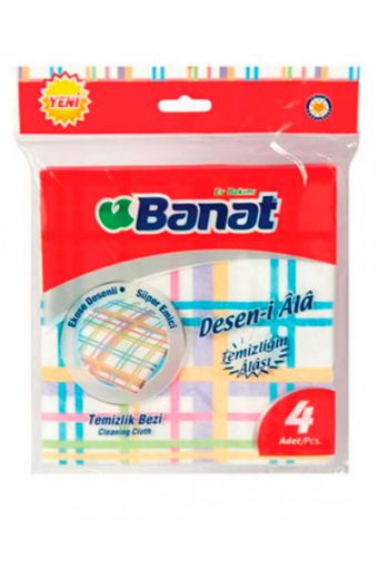 Banat Temizlik Bezi 4 Lu Desenı Ala . ürün görseli