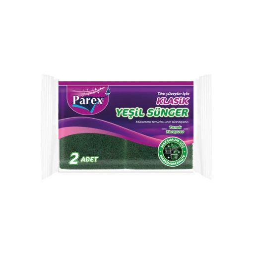 Parex Sünger Yeşil 2 Lı Oluklu. ürün görseli