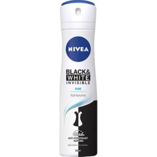 Nivea Black & White Invisible Pure Kadın Deodorant 150 ml. ürün görseli