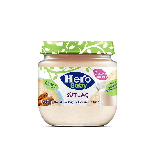 Hero Baby Sütlaç Kavanoz Mama 6+ Ay 120 Gr. ürün görseli