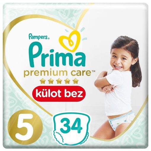 Prima Premium Care Külot Bebek Bezi 5 Beden Junior 34 Adet. ürün görseli
