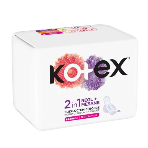 Kotex 2 In 1 Regli Mesane 12  Lı Ultra Uzun. ürün görseli