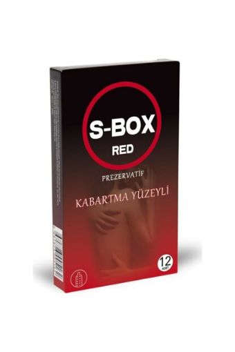 S Box 12  Lı Kondom Red Kabartmalı. ürün görseli