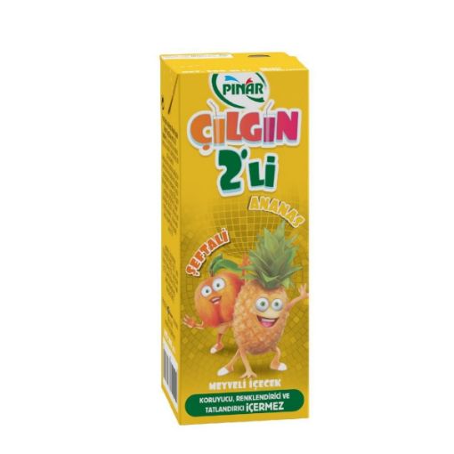 Pınar Çılgın İkili Şeftali Ananas Meyveli İçecek 200 ml. ürün görseli