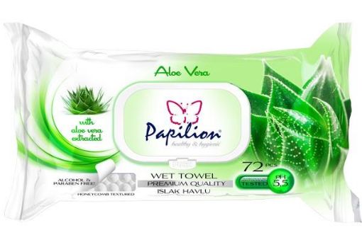 Papilion Kapaklı Aloe Vera Islak Havlu 100 Yaprak. ürün görseli