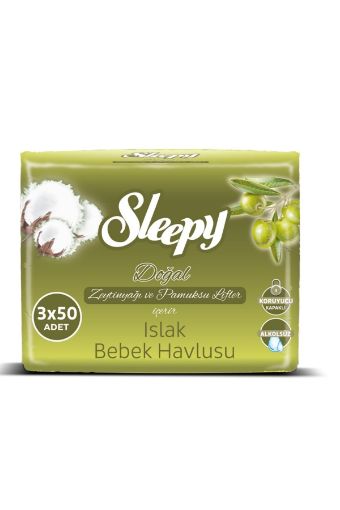 Sleepy 50X3 Lı Zeytin Yağlı Havlu Kutulu. ürün görseli