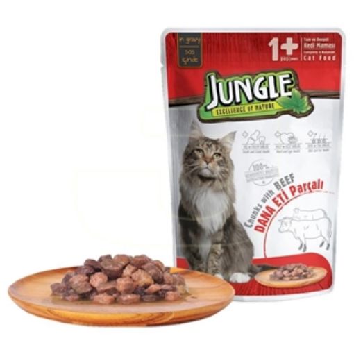 Jungle Biftekli Yaş Kedi Maması 415 Gr. ürün görseli