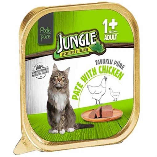 Jungle Tavuklu Yetişkin Yaş Kedi Maması 100 Gr. ürün görseli