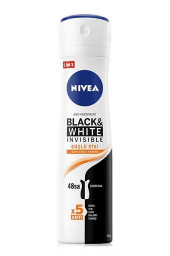 Nivea Black & White Invisible Güçlü Etki Kadın Deodorant 150 ml. ürün görseli