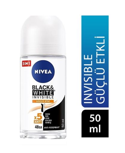 Nivea Black & White Invisible Güçlü Etki Roll-On 50 ml. ürün görseli