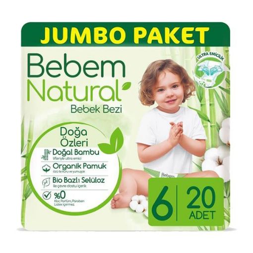 Bebem Natural Jumbo 6 Ext.Large 20  Lı. ürün görseli