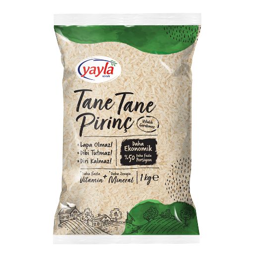 Yayla Tane Tane Pirinç 1 kg. ürün görseli