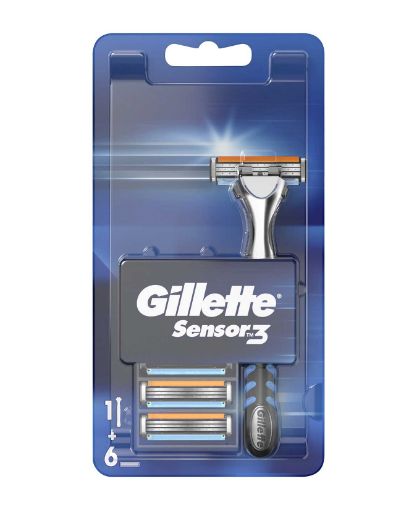Gillette Sensor3 Tıraş Makinesi + 6 Adet Tıraş Bıçağı. ürün görseli