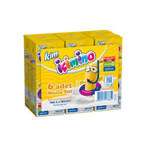 İçim İçimıno Süt 6*180 Ml Muzlu. ürün görseli