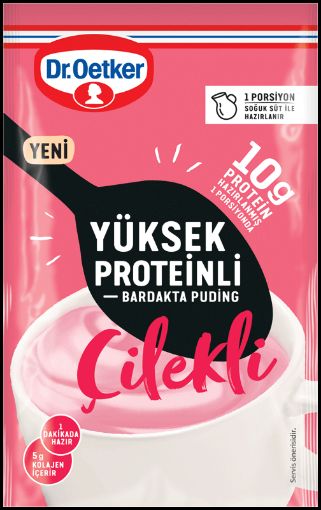 Dr. Oetker Yüksek Proteinli Bardakta Puding Çilek 23 Gr. ürün görseli