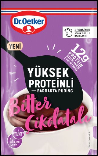 Dr. Oetker Yüksek Proteinli Bardakta Puding Çikolatalı 28 Gr. ürün görseli