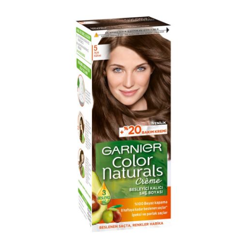 Garnier Color Naturals 5 Açık Kahve Kutu Saç Boyası. ürün görseli