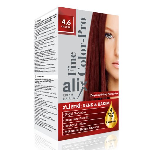 Alix Fine Color 4.6 Ateş Kızılı Kutu Saç Boyası. ürün görseli