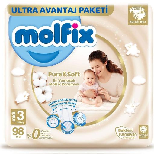 Molfix Pure Soft Ultra  Av. 3 Mıdı 98  Lı. ürün görseli