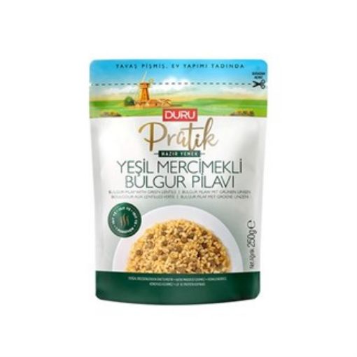 Duru Bakliyat Yeşil Mercimekli Bulgur Pilavı 250 Gr. ürün görseli