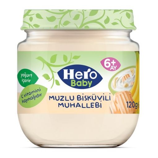 Hero Baby Muzlu Bisküvili Muhallebi 6+ Ay 120 Gr. ürün görseli