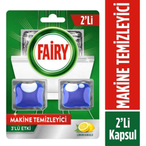 Fairy Bulaşık Makinesi Temizleyici, Kolay Temizlik, Limon Kokulu, 2 Kapsül. ürün görseli