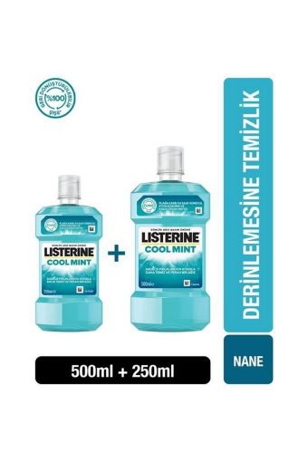 Listerine 500 + 250 Ml Ağız Bakım Suyu Coolmınt Coolmınt. ürün görseli