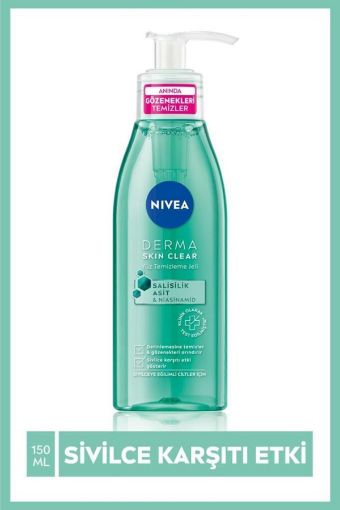 Nivea Derma Skin Clear Sivilce Karşıtı Yüz Temizleme Jeli 150 ml. ürün görseli