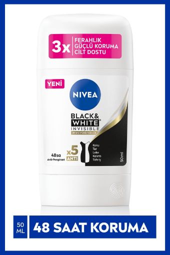 Nivea Invisible Black & White İpeksi Pürüzsüzlük Stick 50 ml. ürün görseli